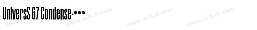 UniversS 67 Condense字体转换